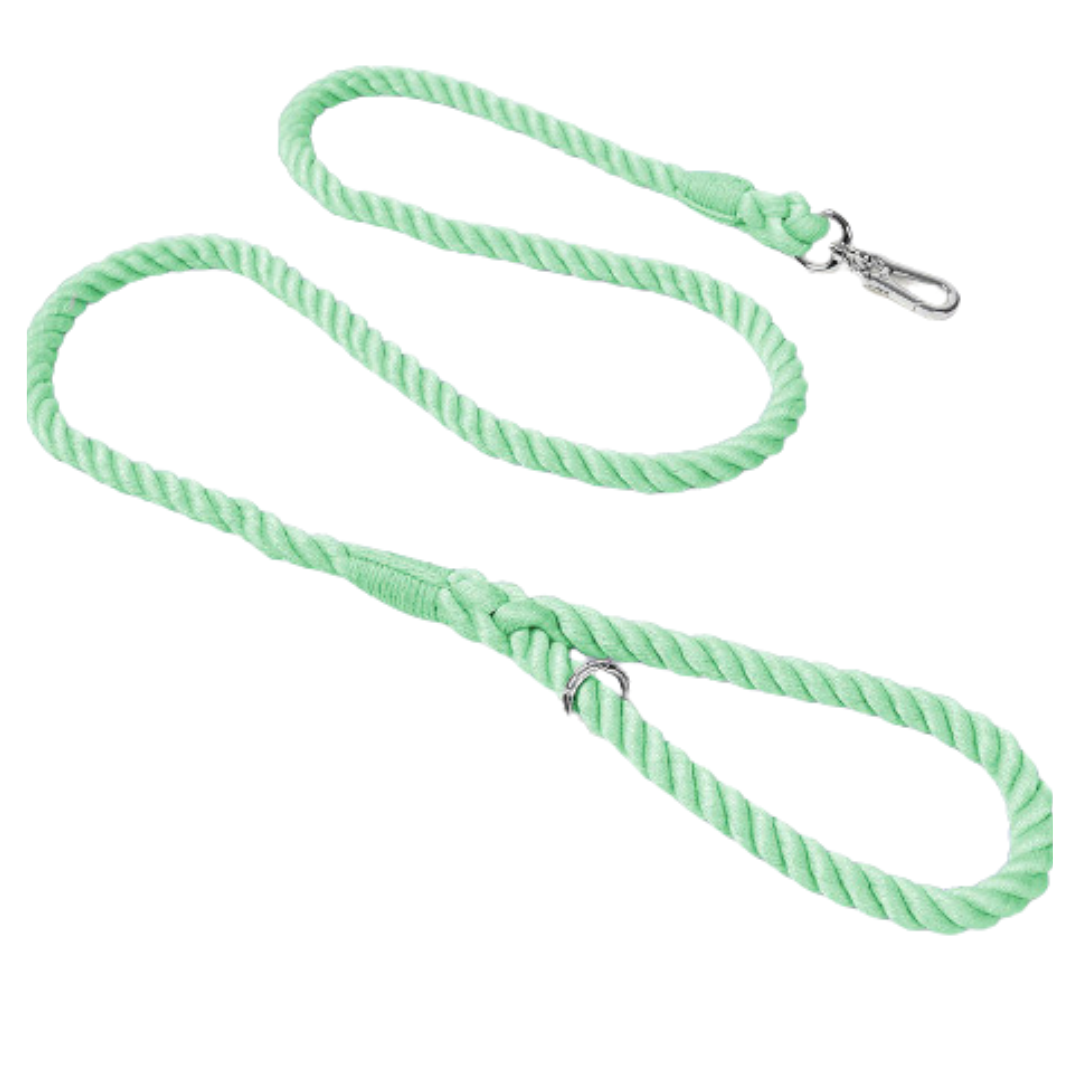 Classic cotton braided rope leash for dogs, sturdy and stylish - Kostbar Pet Club