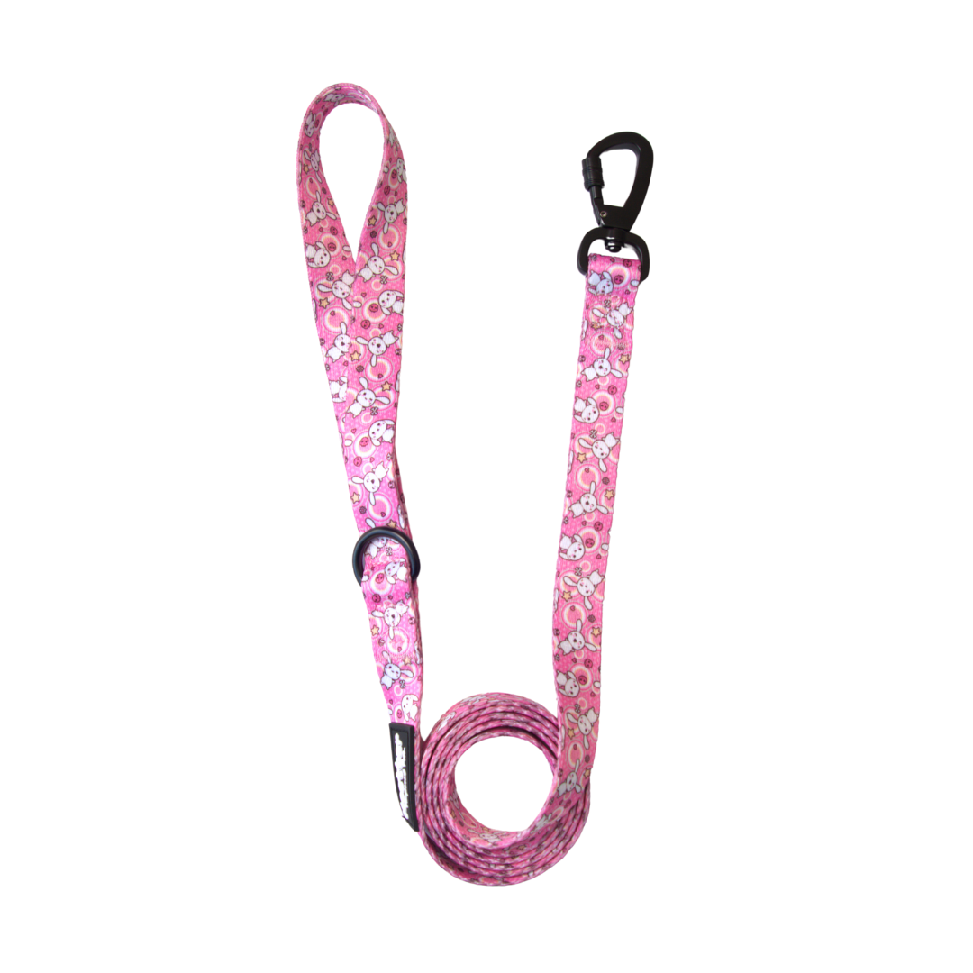 Polyester leash with Kawaii Doodles design, durable for pet walks - Kostbar Pet Club