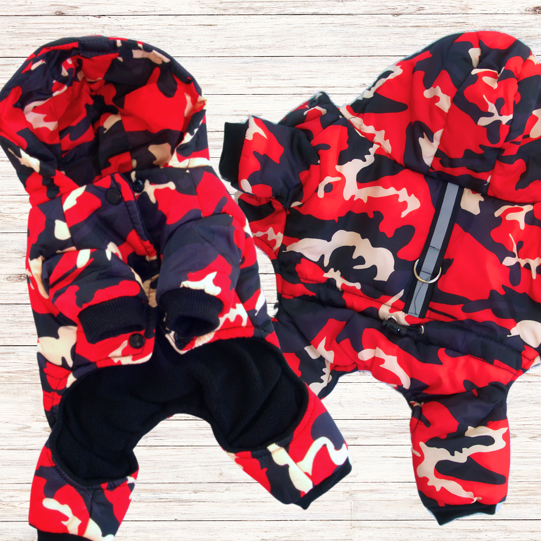 Winter Jacket Windproof Waterproof Fleece-Lined Camouflage