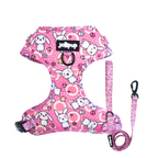 Conjunto de arnés y correa con dibujos de Kawaii Doodles