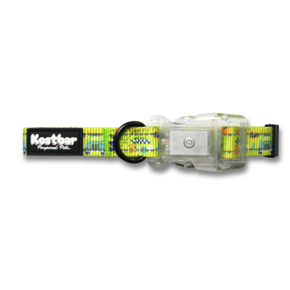 LED light collar with Speed Racer design, enhances pet safety - Kostbar Pet Club
